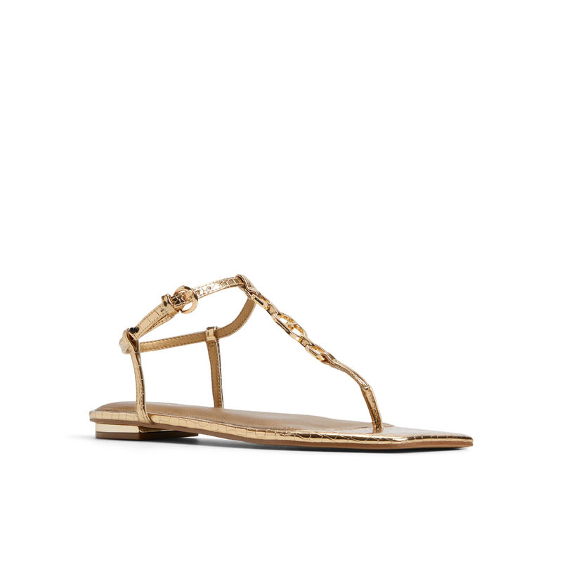 Aldo LORENZA-IN711 Women Gold Flat Sandals (UK 4)