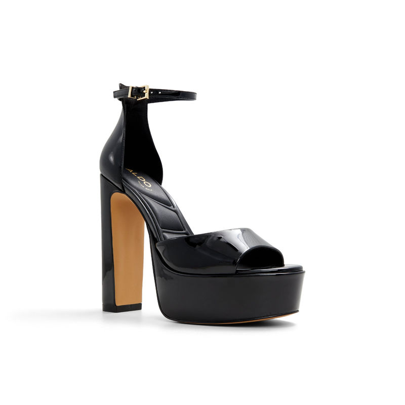 Aldo NISSA-IN001 Women Black Block Sandal Heels (UK 7)