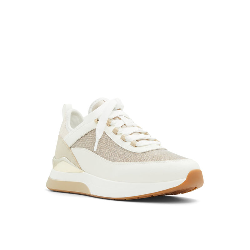 Aldo QUILTYN-IN741 Women Champagne White Jogger Sneakers (UK 2)