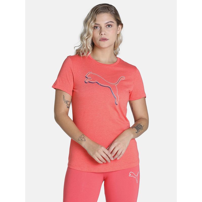 Puma Graphic Ii Women Orange T-Shirt (XS)