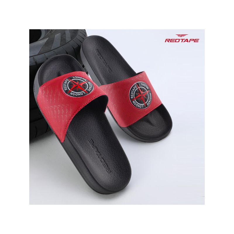 Red Tape Men Red EVA Comfort Sliders (UK 10)