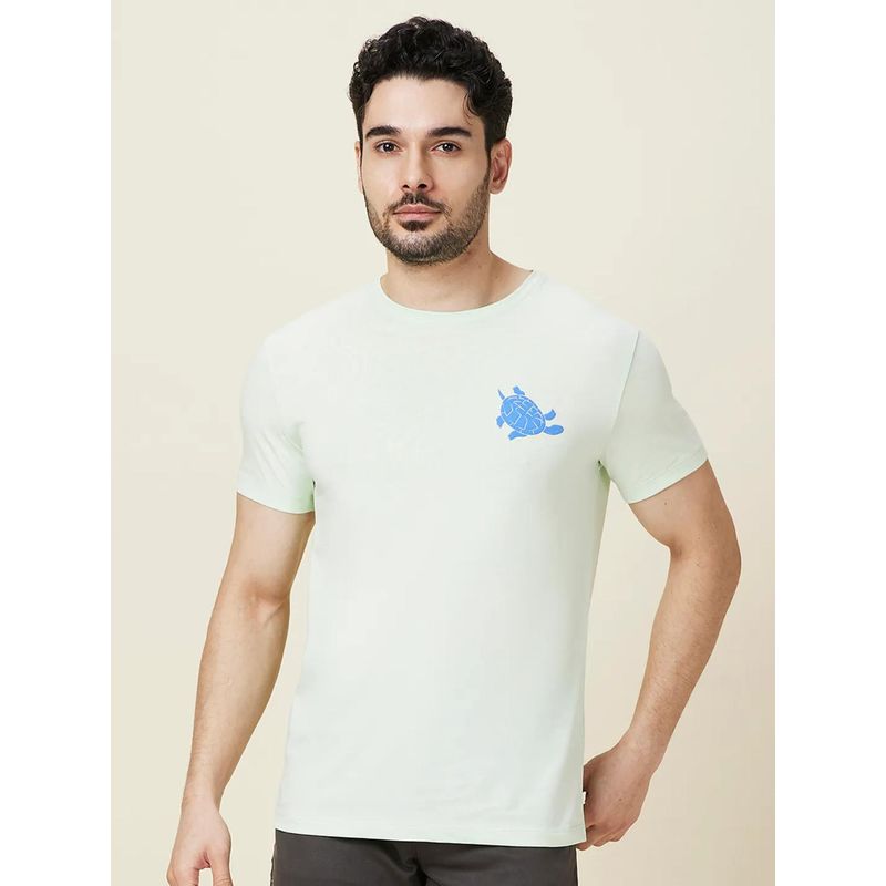 Being Human Men Mint Green Crew Neck T-Shirt (3XL)