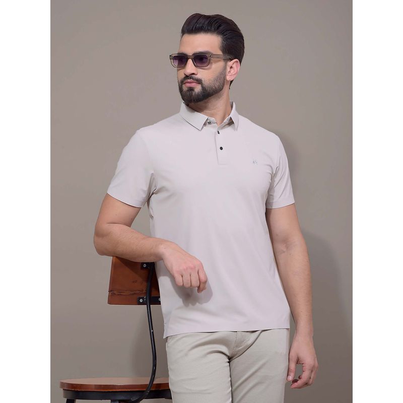 CRIMSOUNE CLUB Men Grey Polo T-Shirt (M)