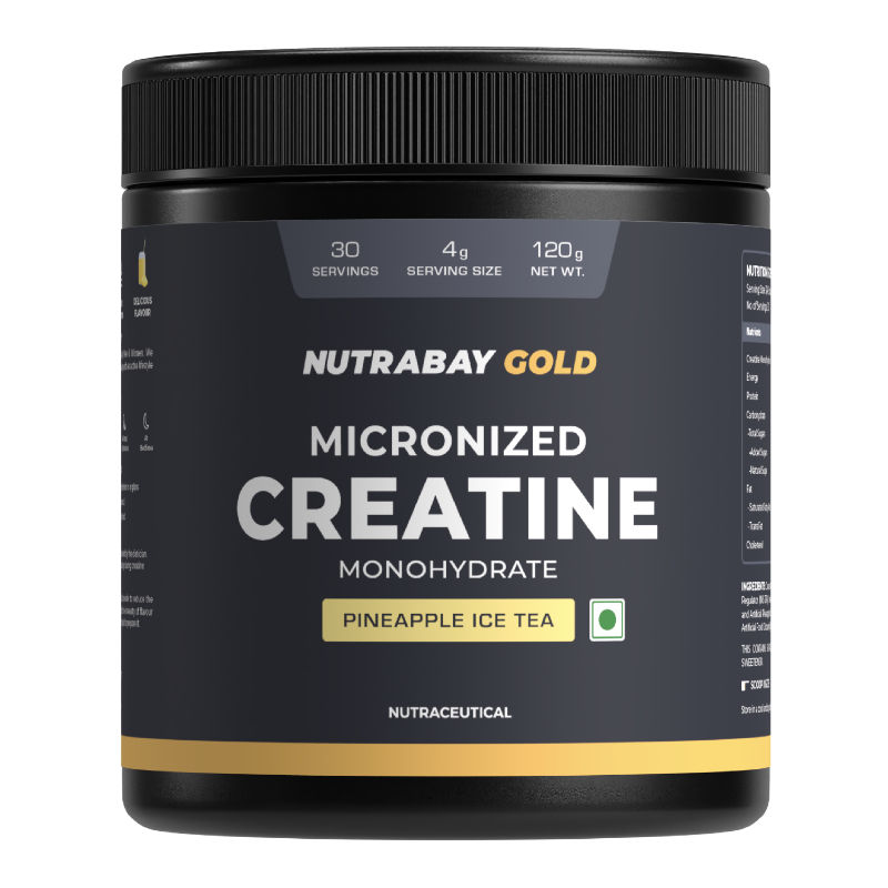 Nutrabay Gold Micronised Creatine Monohydrate Powder - Pineapple Ice Tea