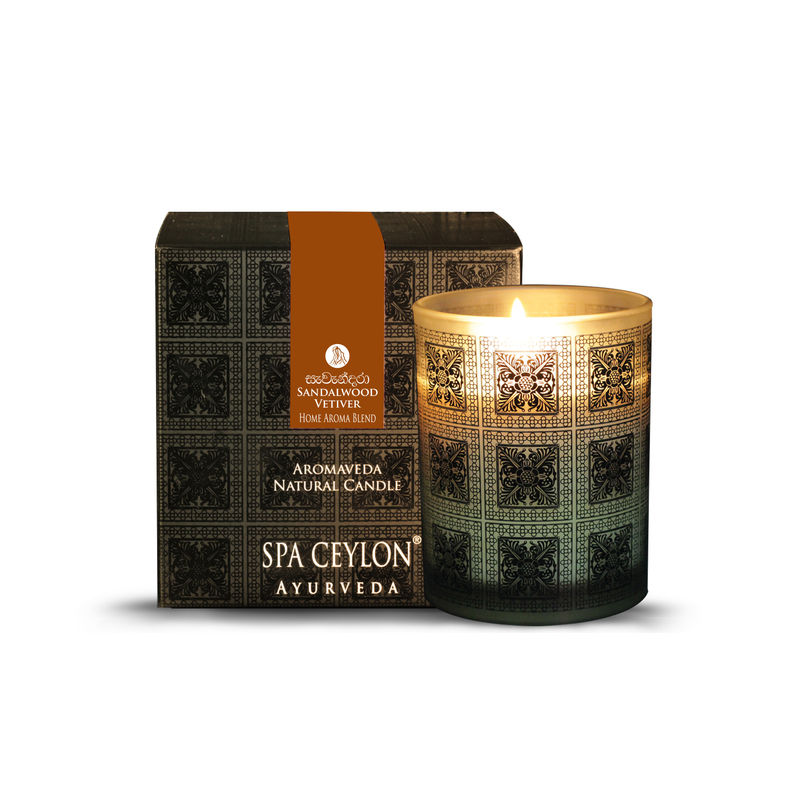 Spa Ceylon Luxury Ayurveda Sandal Vetiver Aromaveda Natural Candle