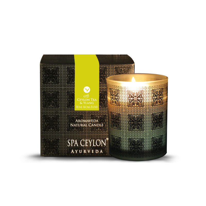 Spa Ceylon Luxury Ayurveda Ceylon Tea And Ylang Home Aroma Blend Natural Candle