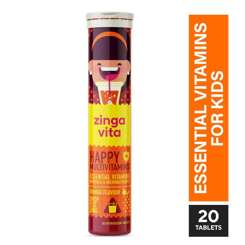 Zingavita Kids Multivitamin Effervescent Tablets For Healthy Growth