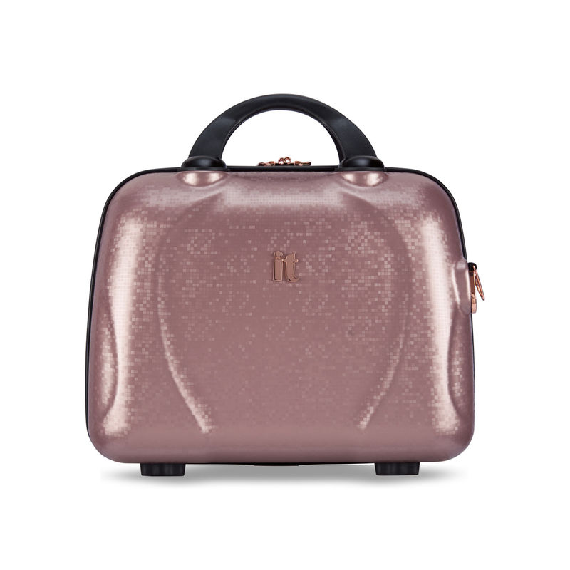 Buy it luggage Sparkle Silver Vanity Case Fashion Handbag for Women Cosmetic Box 35cms Online