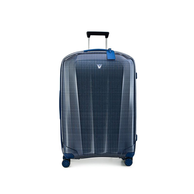 Roncato We Are Texture Blue Polypropylene Material Hard Trolley (S)