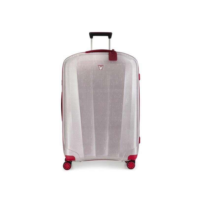Roncato We Are Texture Red and White Polypropylene Material Hard Trolley (M)