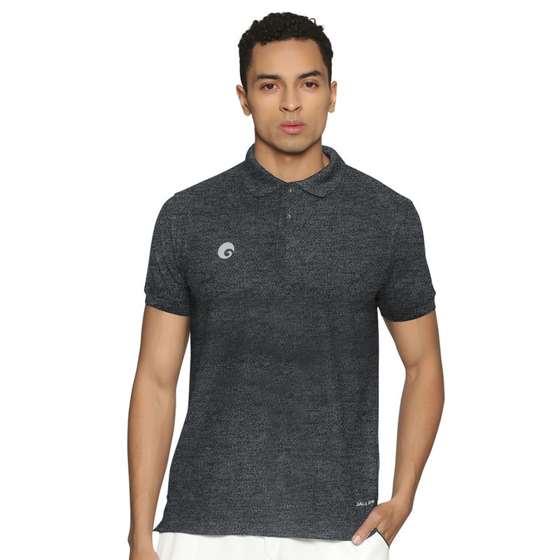 Omtex King Polo T-Shirt With Collar, Half Sleeves Carbon Grey For Men (2XL)