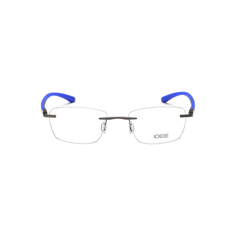 Blue Rectangle Rim Buy IDEE Blue Rim Less Rectangular shaped eyewear for Men (ID2066C6FR ...
