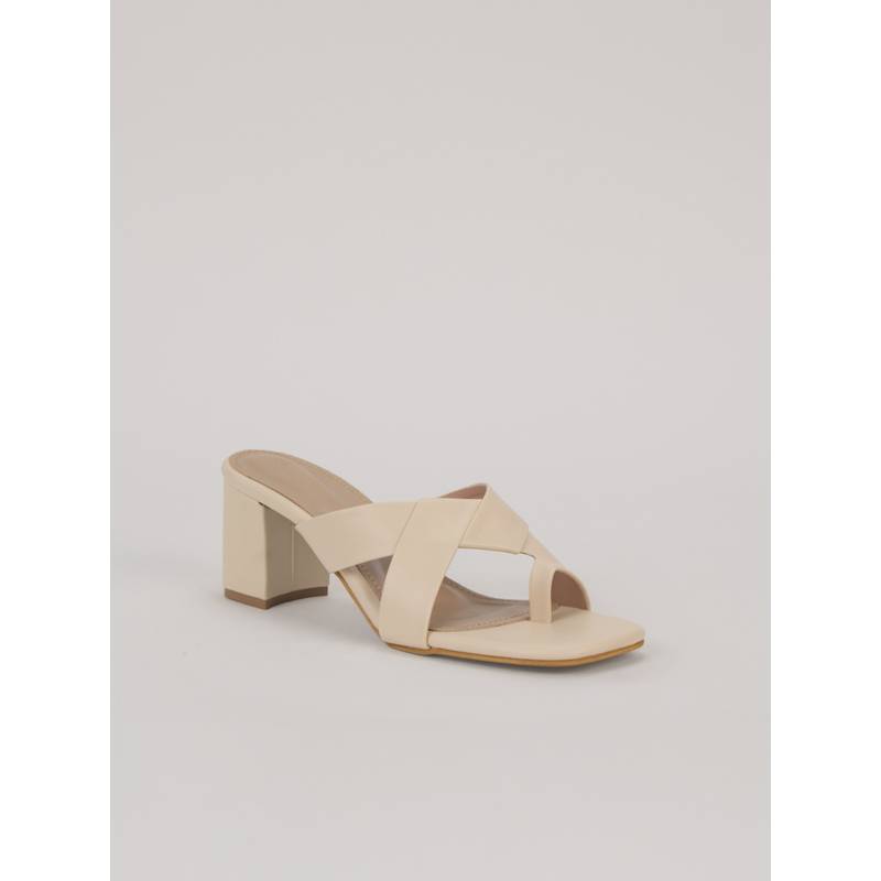 SCENTRA Womens Cream Block Heels (EURO 36)