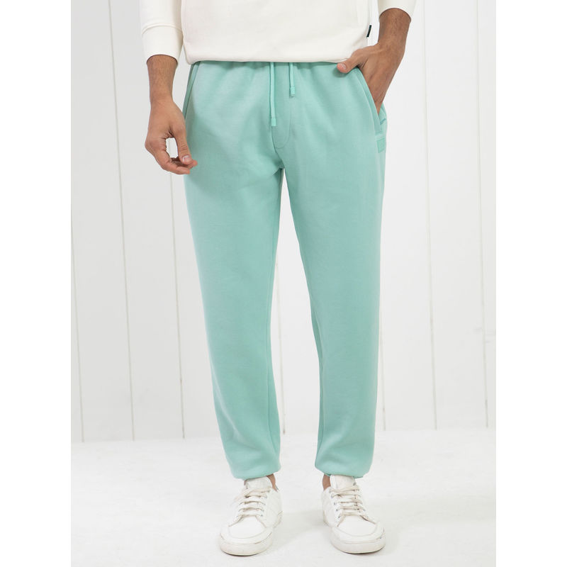 Rare Rabbit Faroe Light Green Heavyweight Solid Joggers (30)