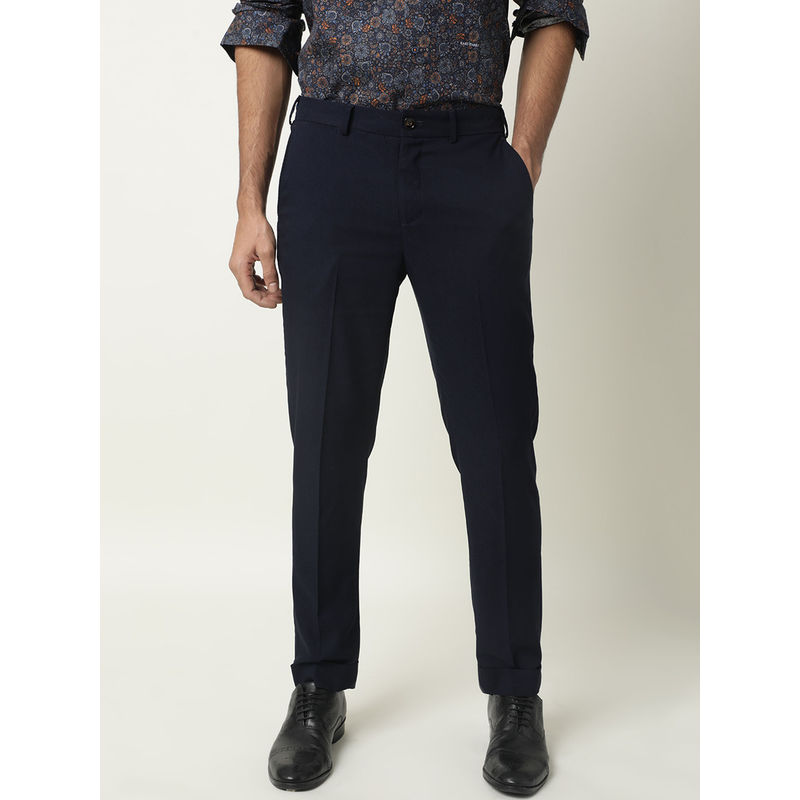 Rare Rabbit Glade Dark Navy Ultra Light Weight Stretch Trouser (32)