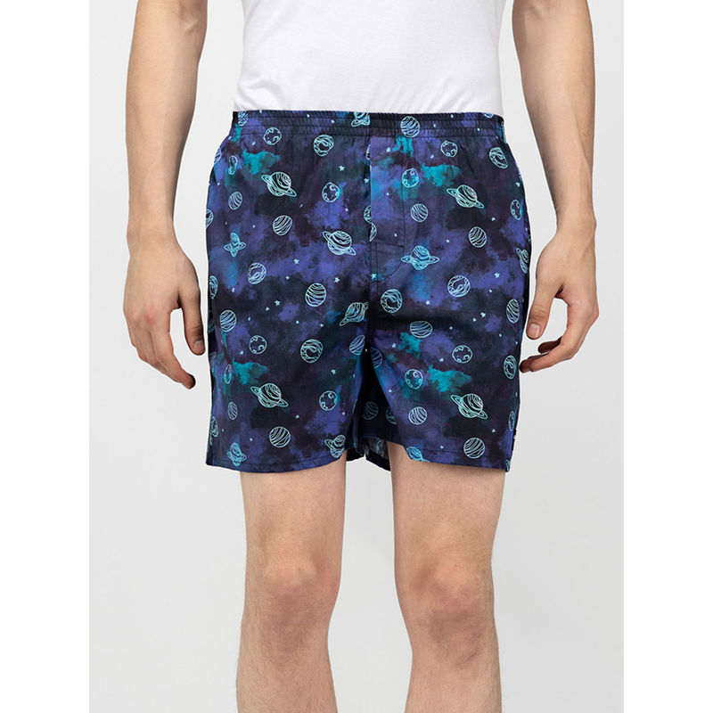 Whats Down Galaxy Boxers - Blue (L)
