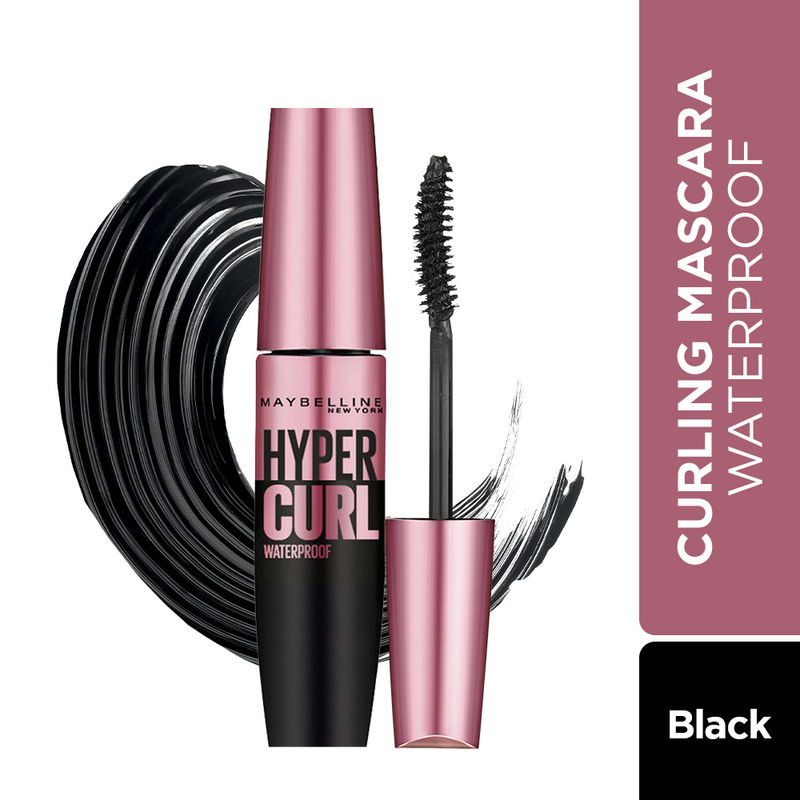 Maybelline New York Hypercurl Waterproof Mascara, Smudge & Highly Pigmented Black