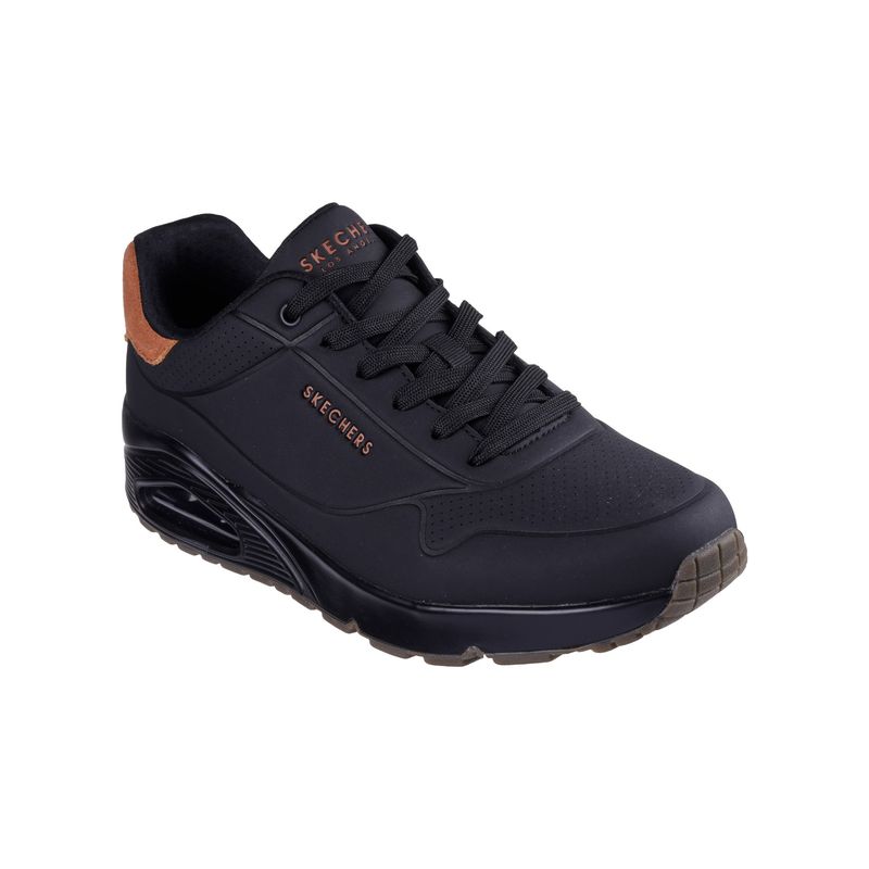 SKECHERS Men Uno - Suited On Air Black Casual Sneakers (UK 6)