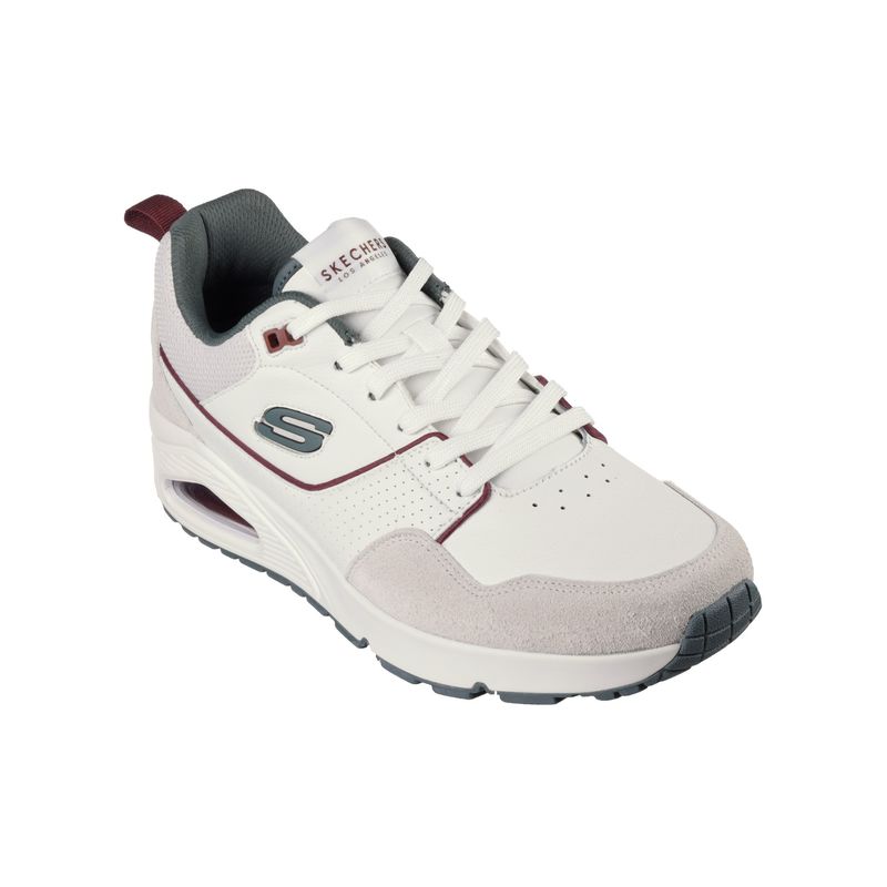 SKECHERS Men Uno - Retro One White Green Casual Sneakers (UK 7)