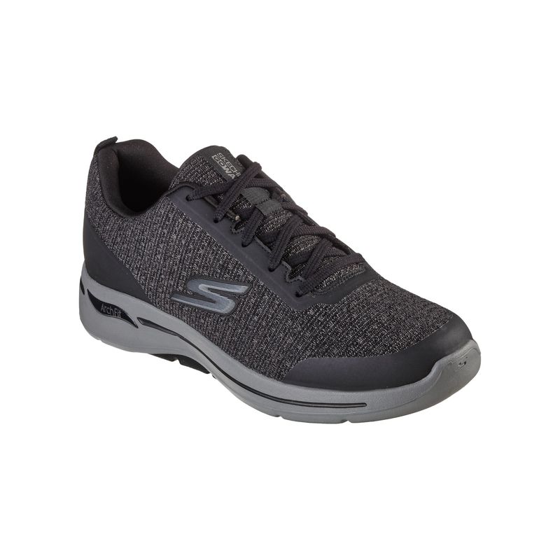 SKECHERS Men Go Walk Arch Fit - Orion Black Walking Shoes (UK 8)