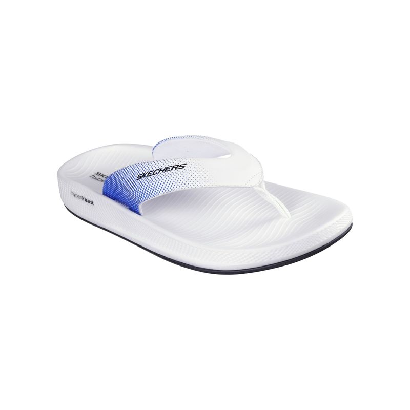 SKECHERS Men Hyper Slide - Simplex 2 White Multi-Color Flipflops (UK 10)