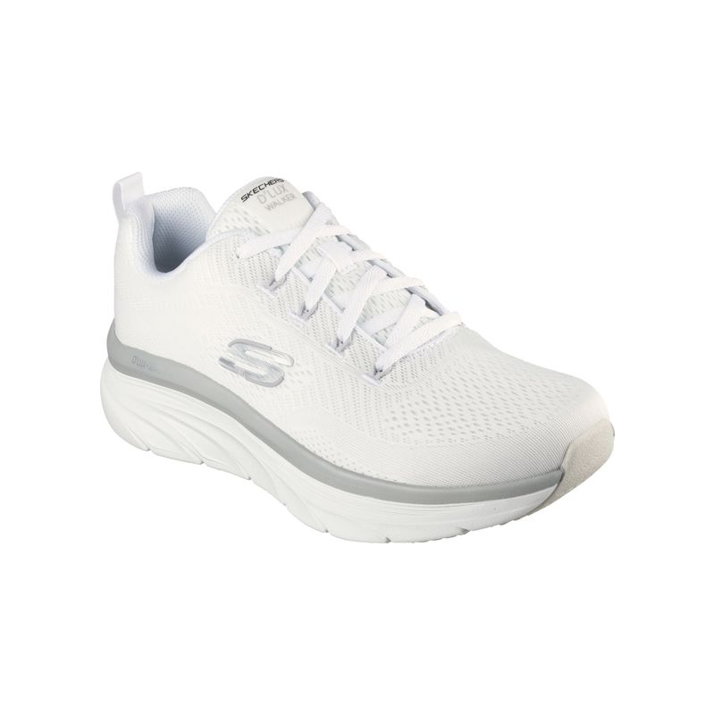 SKECHERS Men D'Lux Walker - Scrambler White Casual Sneakers (UK 9)
