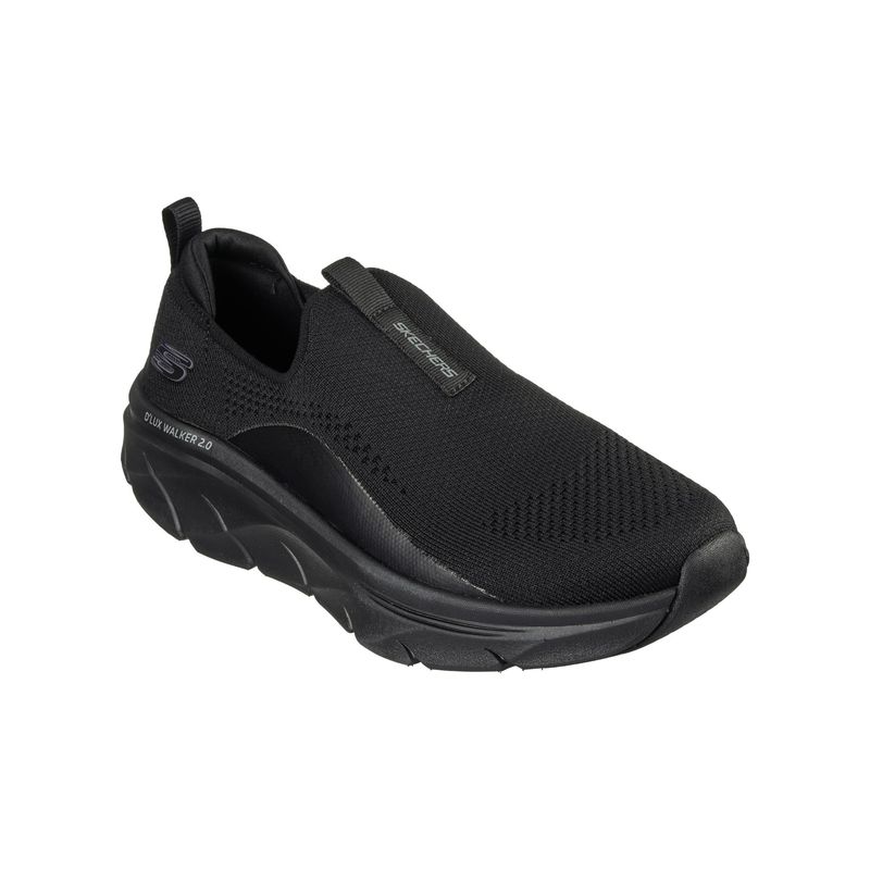 SKECHERS Men D'Lux Walker 2.0 - Rander Black Casual Sneakers (UK 9)