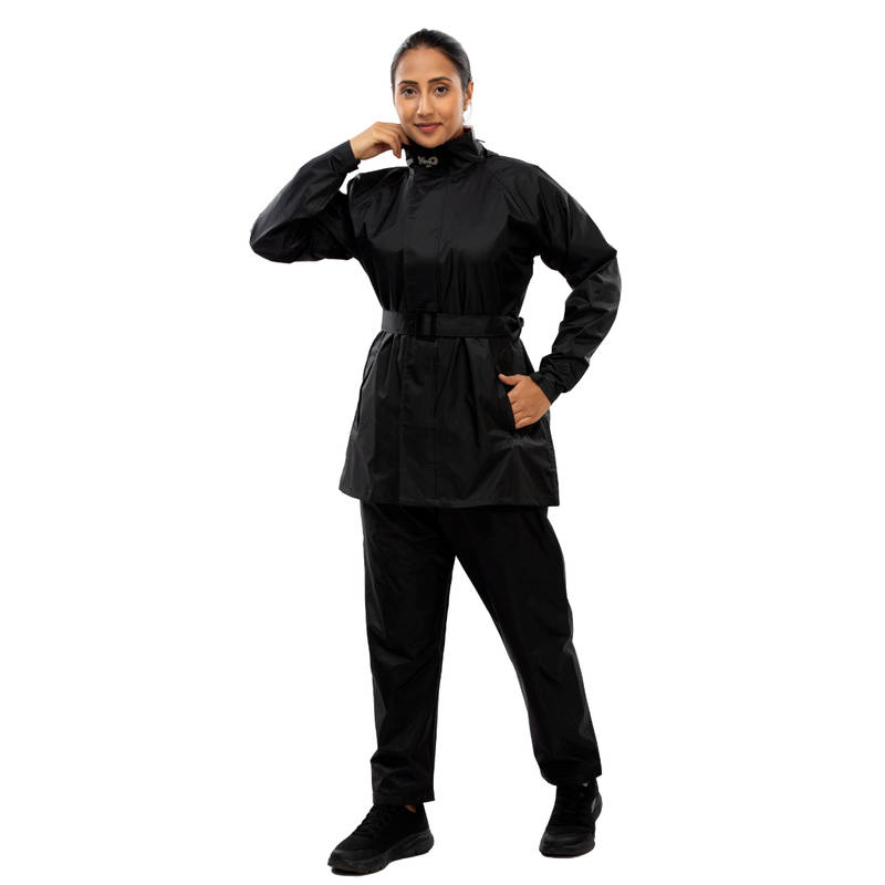 Reliable Rainwear H2O Diva Raincoat & Pant - Black (XL)