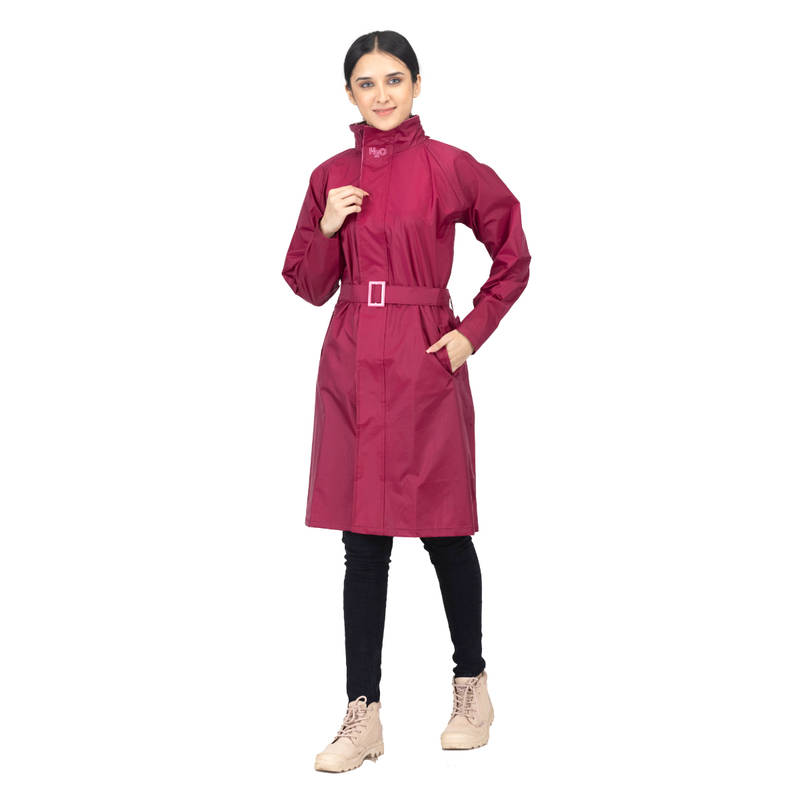 Reliable Rainwear H2O Femina - Maroon Raincoat (L)