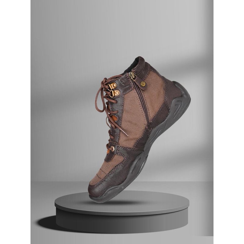 EZOK Brown Leather Casual Boots for Men (UK 9)