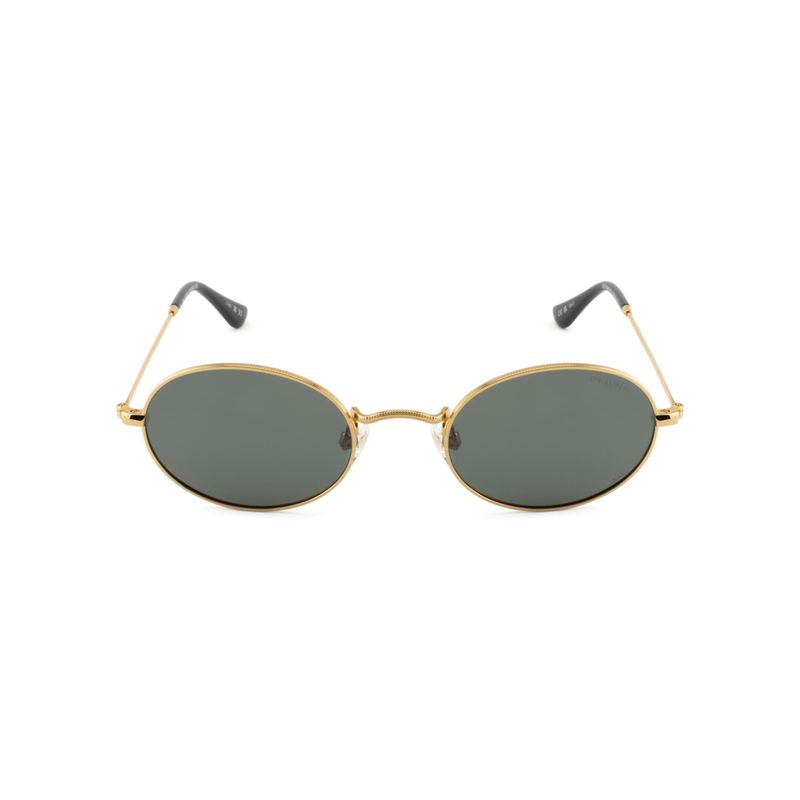 Buy Opium Eyewear Unisex Green TAC Lenses Gold Frame Oval