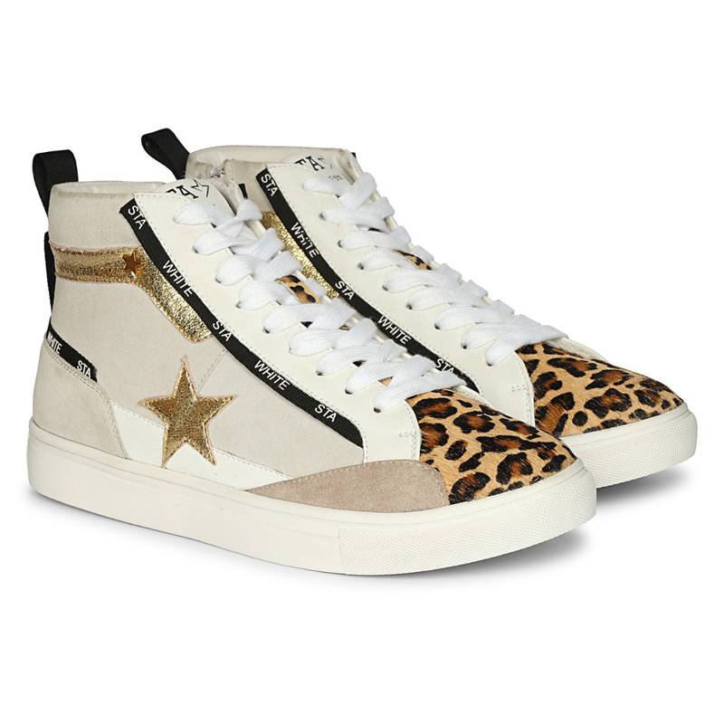 Saint G Taupe Pu Leather Women Sneaker (EURO 36)