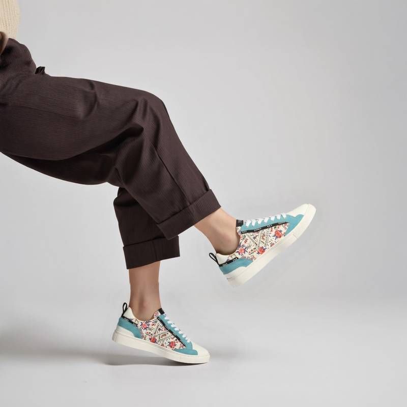 Saint G Women's Blue Leather Sneakers (EURO 36)