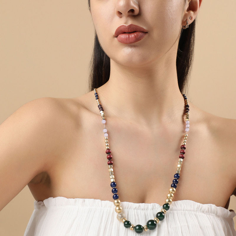 Double Layered Pearl String Necklace