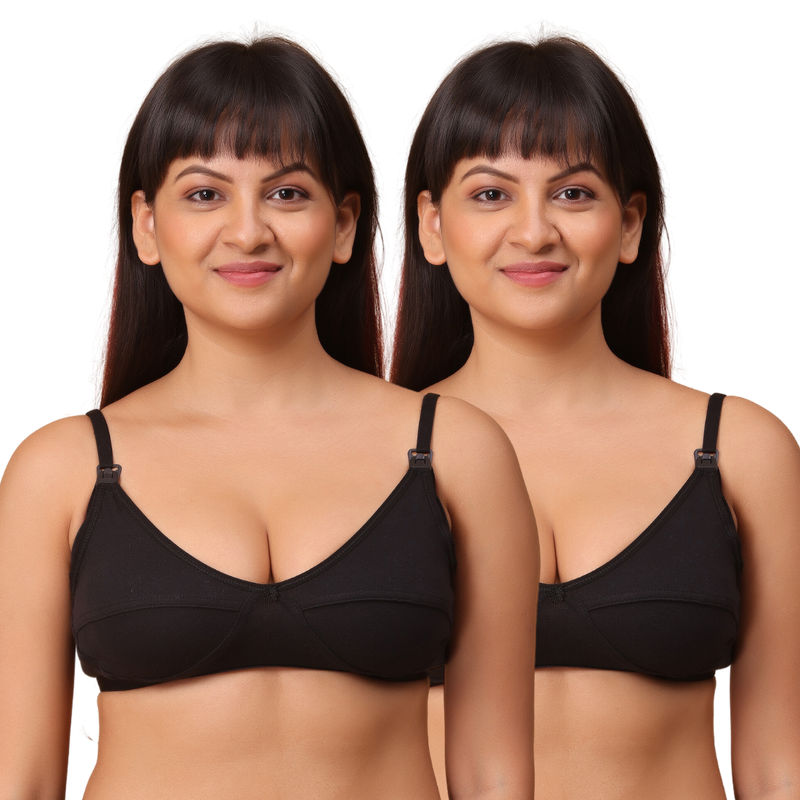 Morph Maternity Pack Of 2 Nursing Bras - Black (32B)