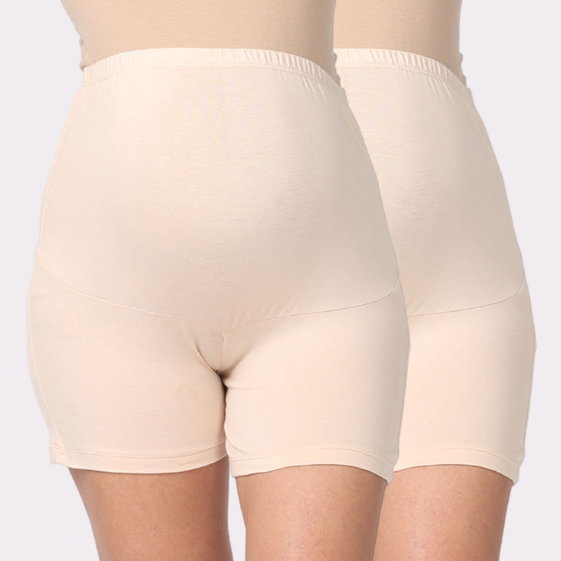 Morph Maternity Pack Of 2 Maternity Under Shorts - Nude (XL)