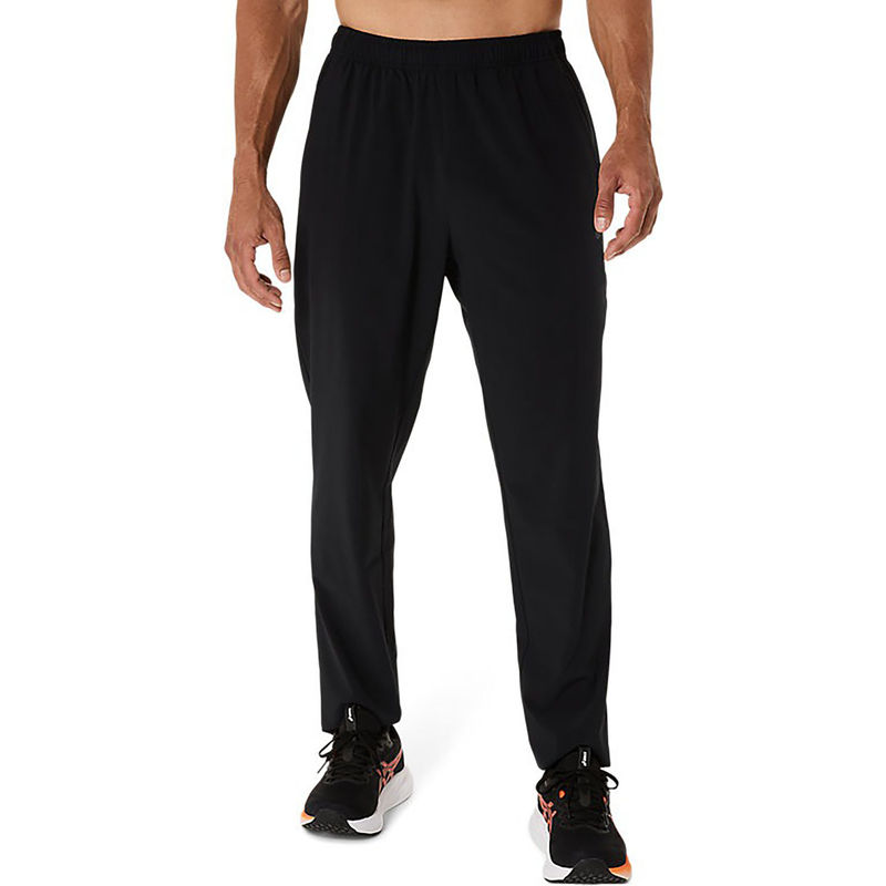ASICS Black Mens Spiral Embroidery Solid Track Pant (XL)