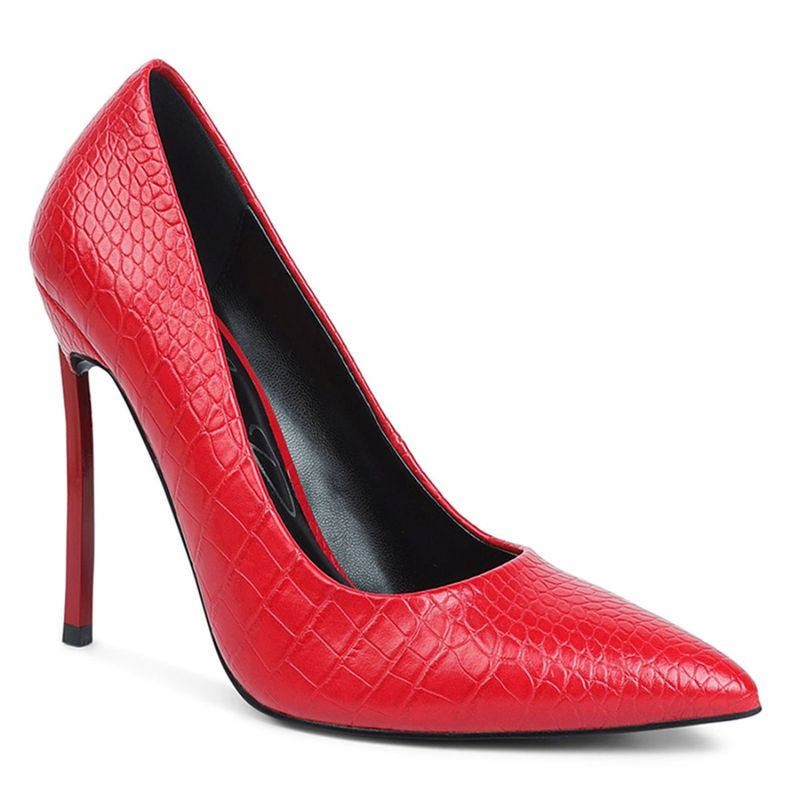 Buy London Rag Textured Red Heels Online