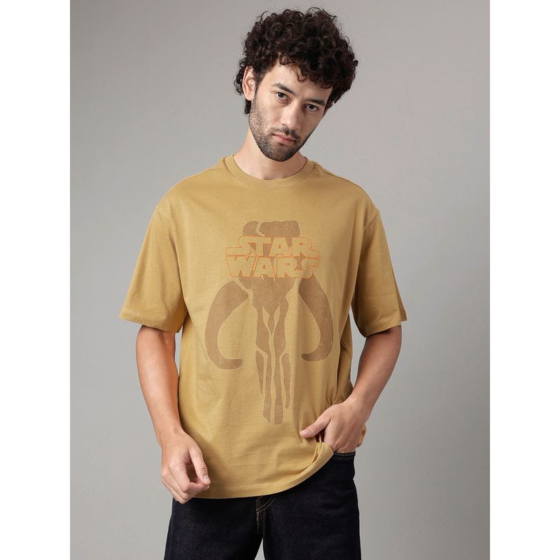 Free Authority Star Wars Printed Curry T-Shirt for Men (S)