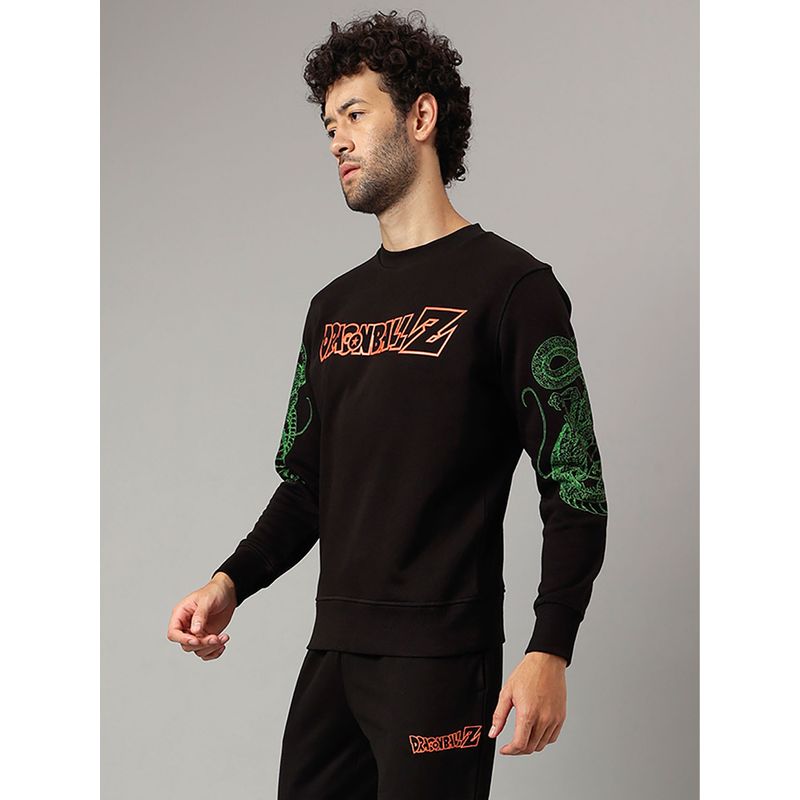 Free Authority Dragon Ball Z Printed Black Sweatshirt for Men (S)