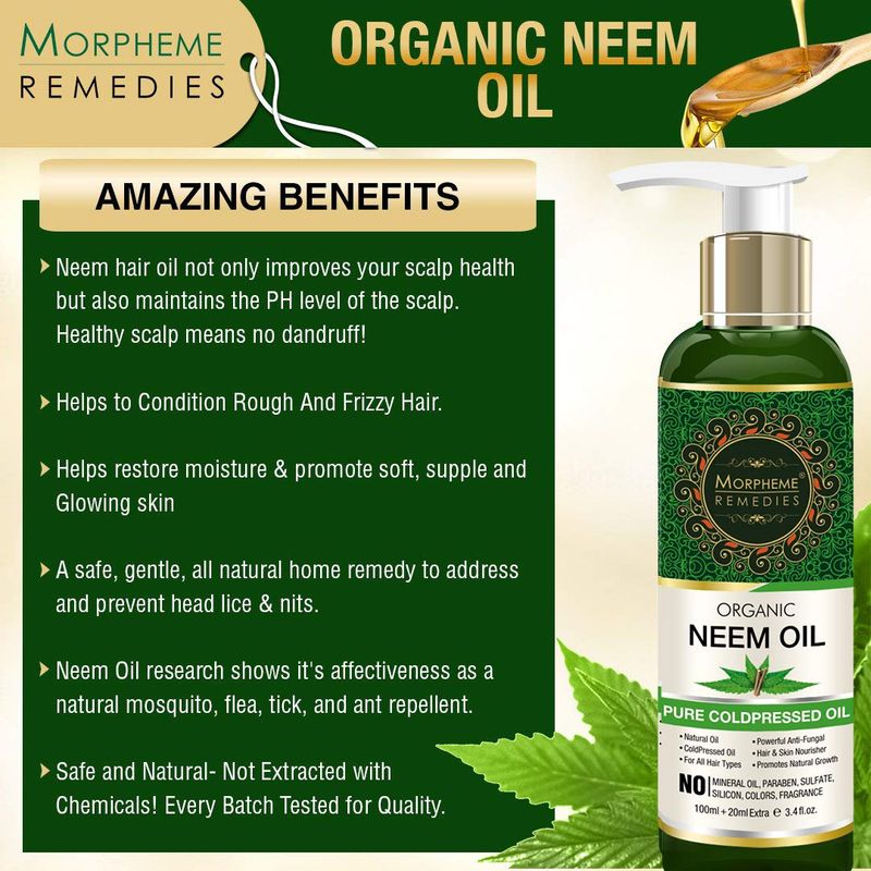 Morpheme Remedies Pure Coldpressed Organic Neem Oil At Nykaa Com