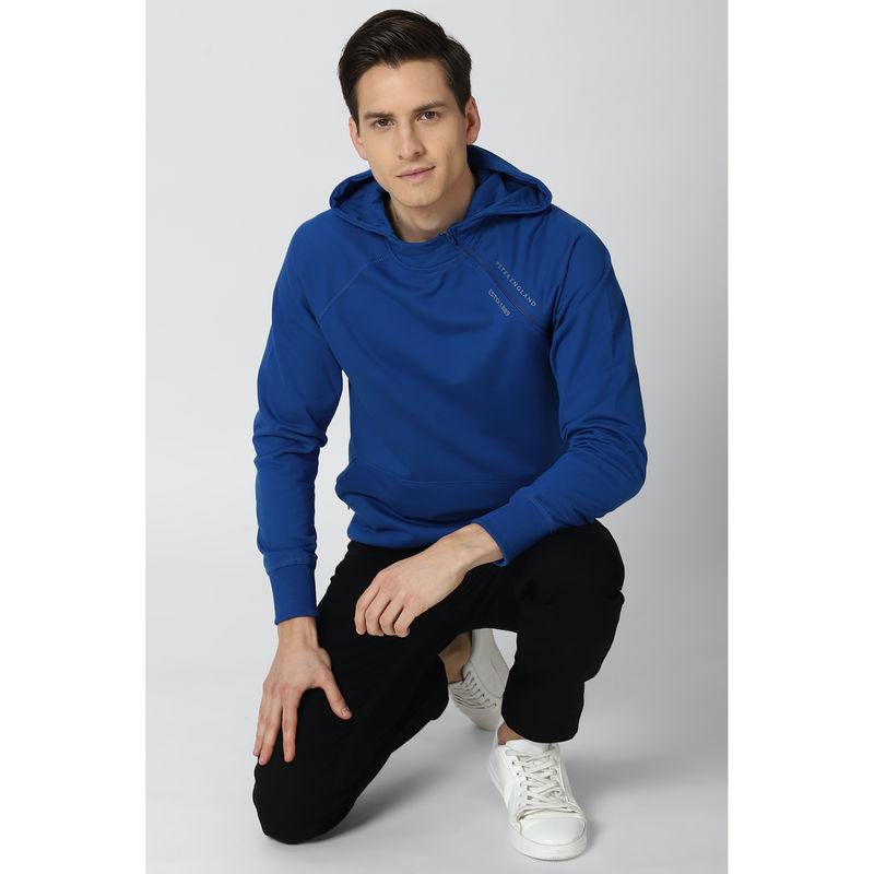 Peter England Men Blue Sweatshirt (XL)
