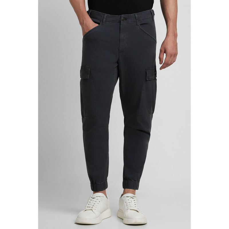 Peter England Men Grey Solid Jogger Fit Jeans (34)