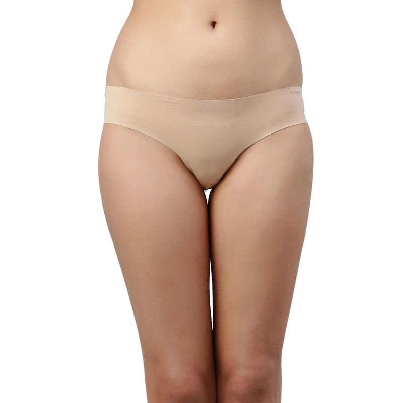 Enamor PB40 Modern Starter Nylon Sweat Wicking Bikini Panty -Nude (L)