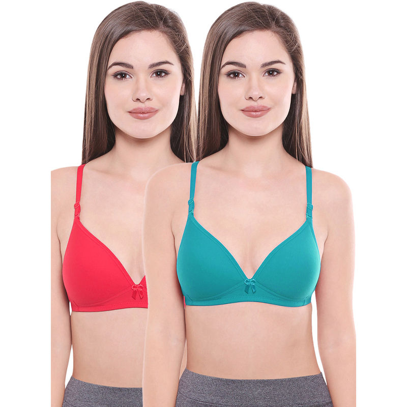 Bodycare Lightly Padded Bra In Rani-Firozi Color (Pack of 2) - 34B