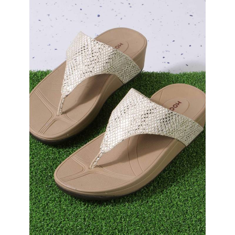 Mochi Women Beige Wedges Heels (EURO 36)