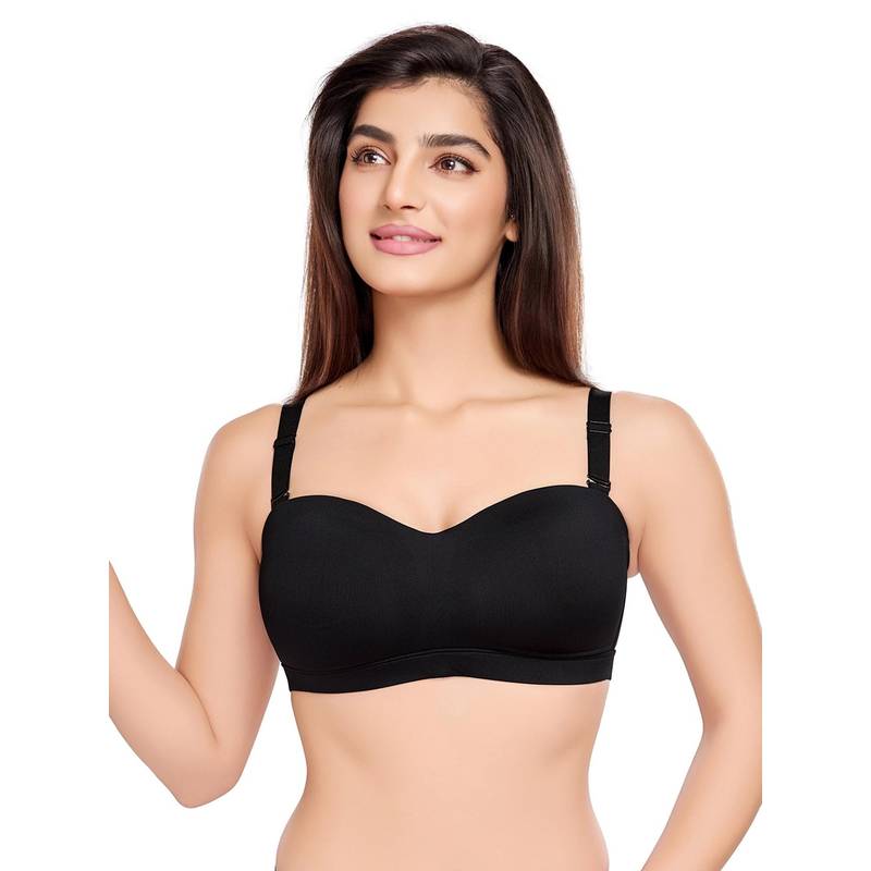 Juliet Womens Padded Full Coverage Seamless And Strapless Polyamide Spandex Bra (34C)