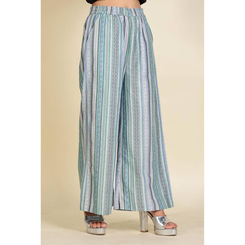 The Kaftan Company Soft Chambray Elastic Waist Lounge Pants (M)