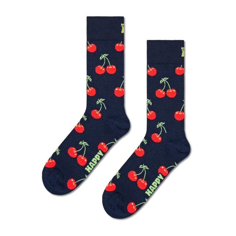 Happy Socks Cherry Multi-Color Unisex Socks (Pack of 2) (S)