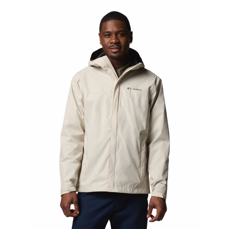 Columbia Men Beige Omni-Tech Watertight II Rain Jacket (L)